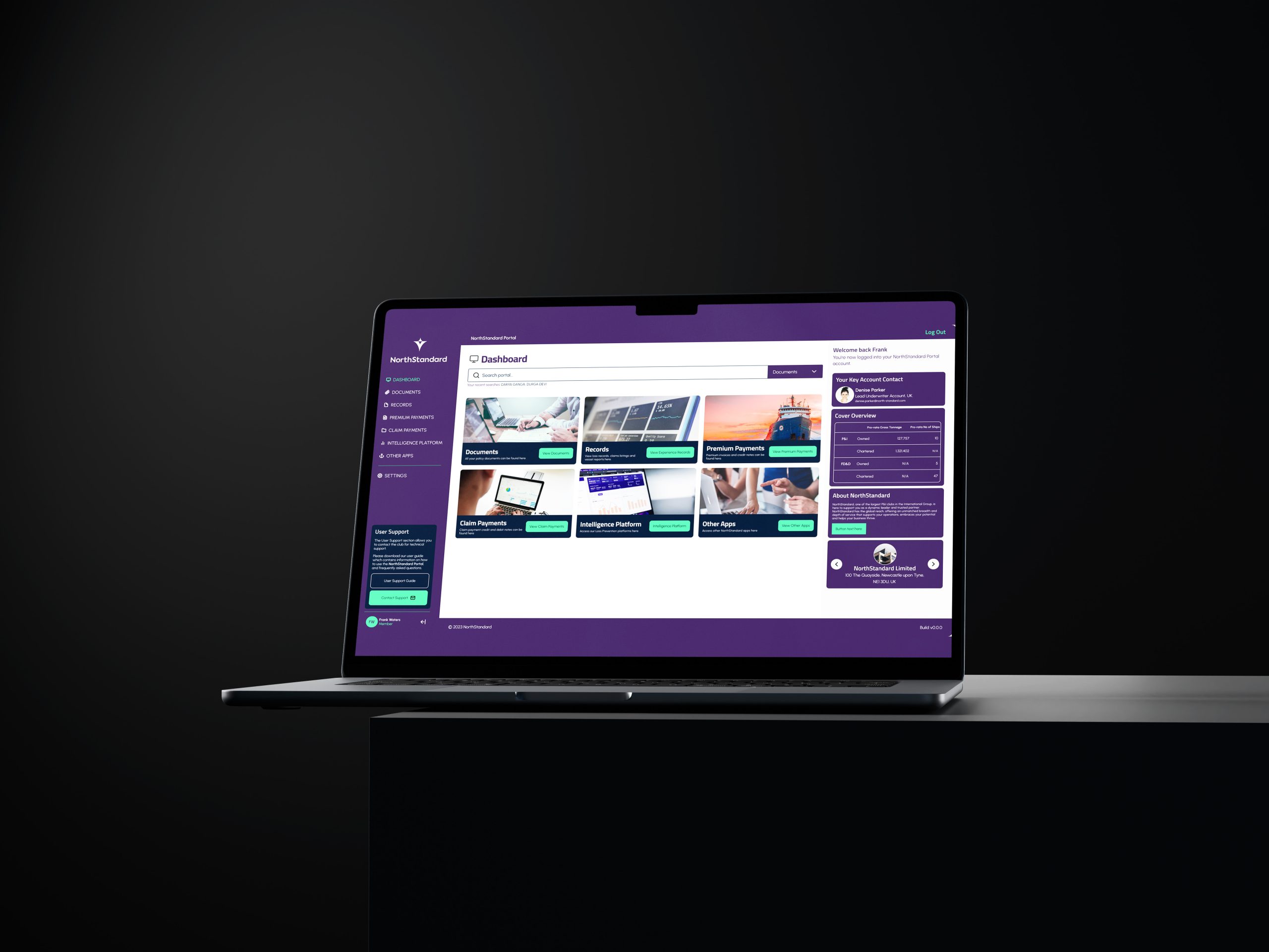 Voyage Design System, the NorthStandard portal dashboard